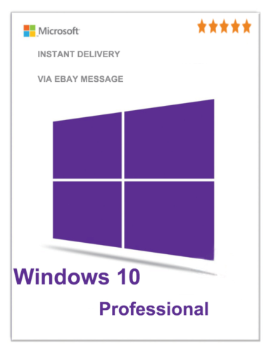 Windows 10 Professional 32/64bit Genuine License Key Product Code